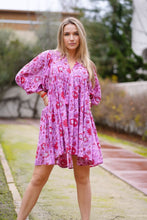 Load image into Gallery viewer, Raya Block Printed Mini Dress- Pink Multi
