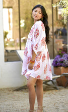 Load image into Gallery viewer, Raya Block Printed Mini Dress- White Coral
