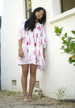 Load image into Gallery viewer, Raya Block Printed Mini Dress- Red Olive
