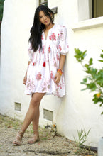 Load image into Gallery viewer, Raya Block Printed Mini Dress- Red Olive
